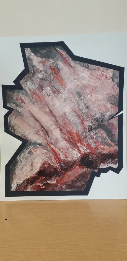 obraz przedstawiający abstrakcję"Wulkan"