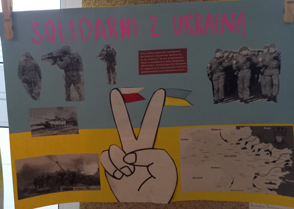 plakat solidarni z Ukrainą