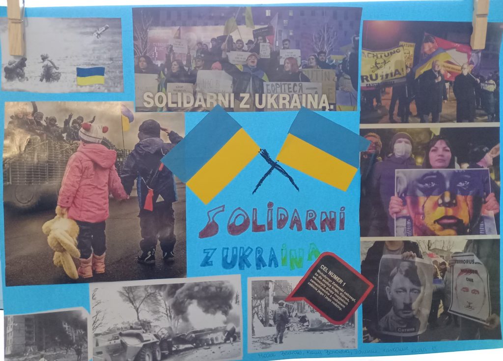 plakat solidarni z Ukrainą