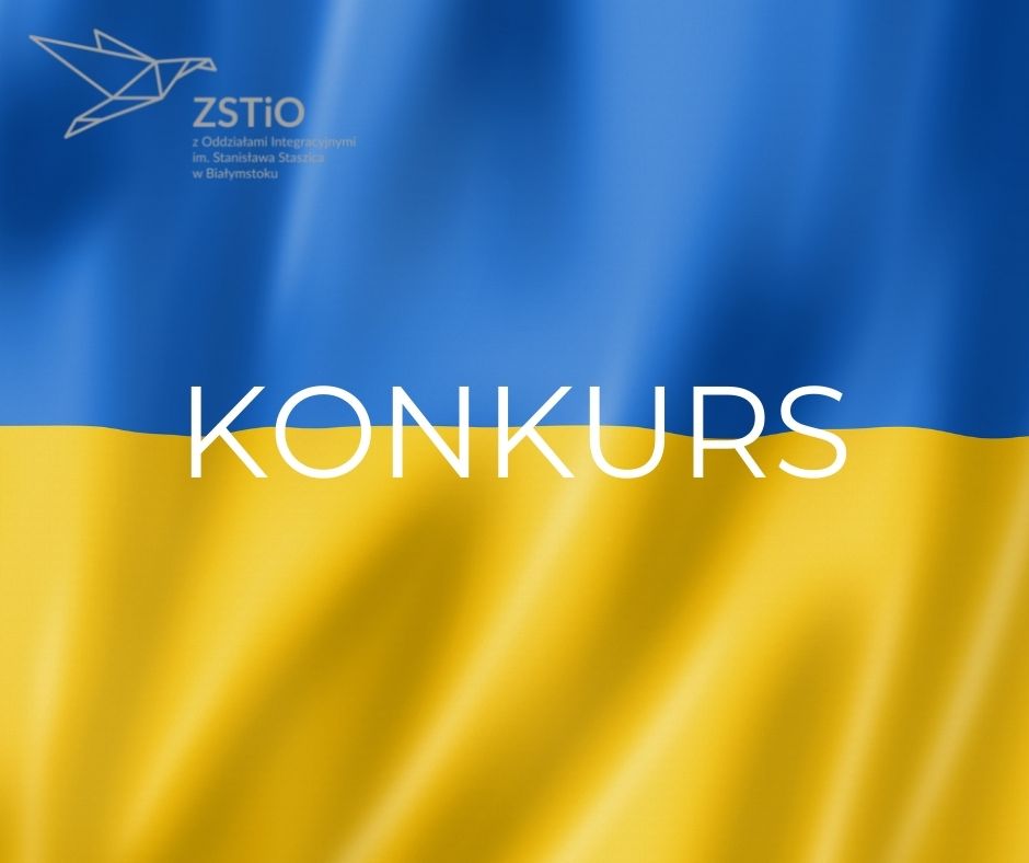 flaga Ukrainy, napis Konkurs