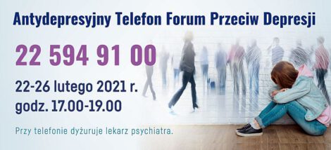 plakat informacyjny, dziewczyna w jeansach i bluzie, w tle inne niewyraźne sylwetki osób