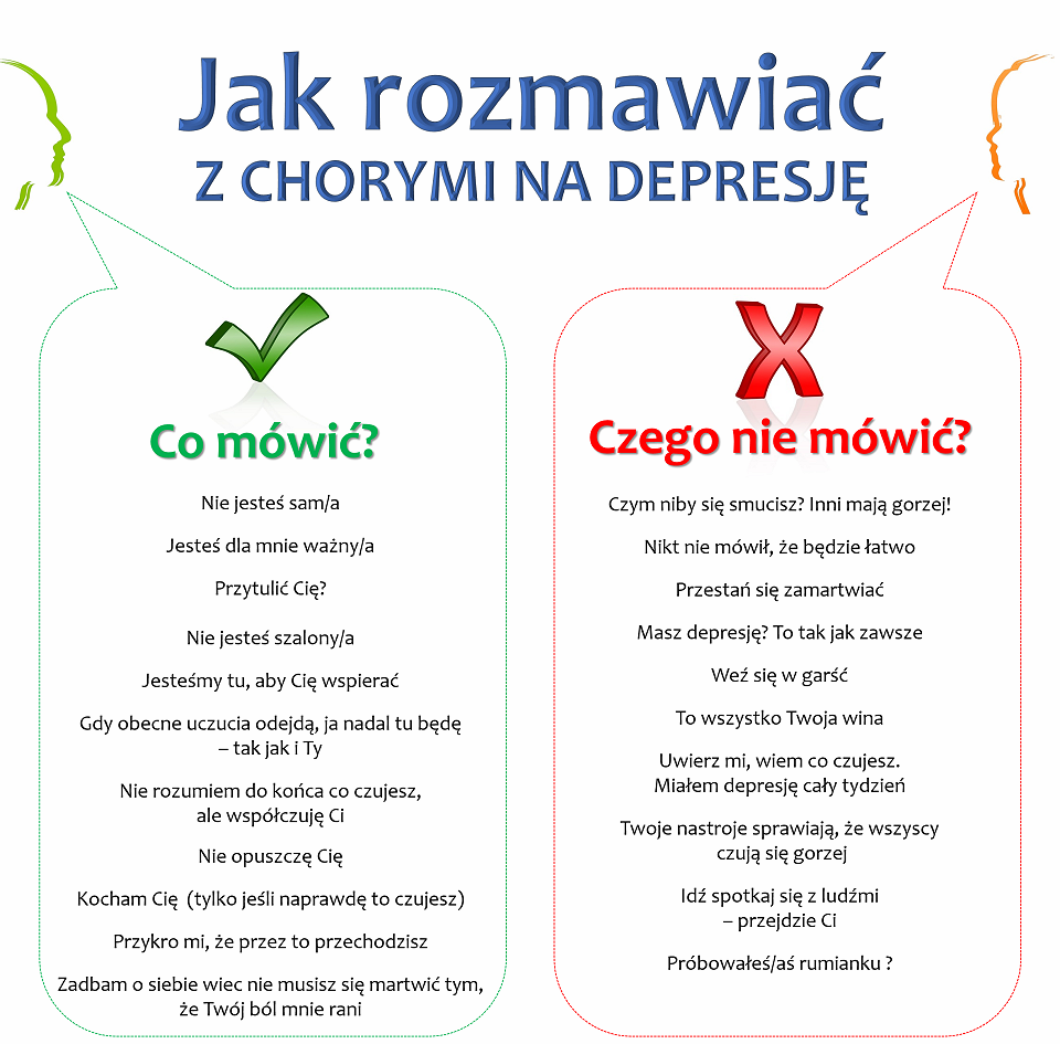 Ulotka informacyjna, jak rozmawiać z chorym na depresję