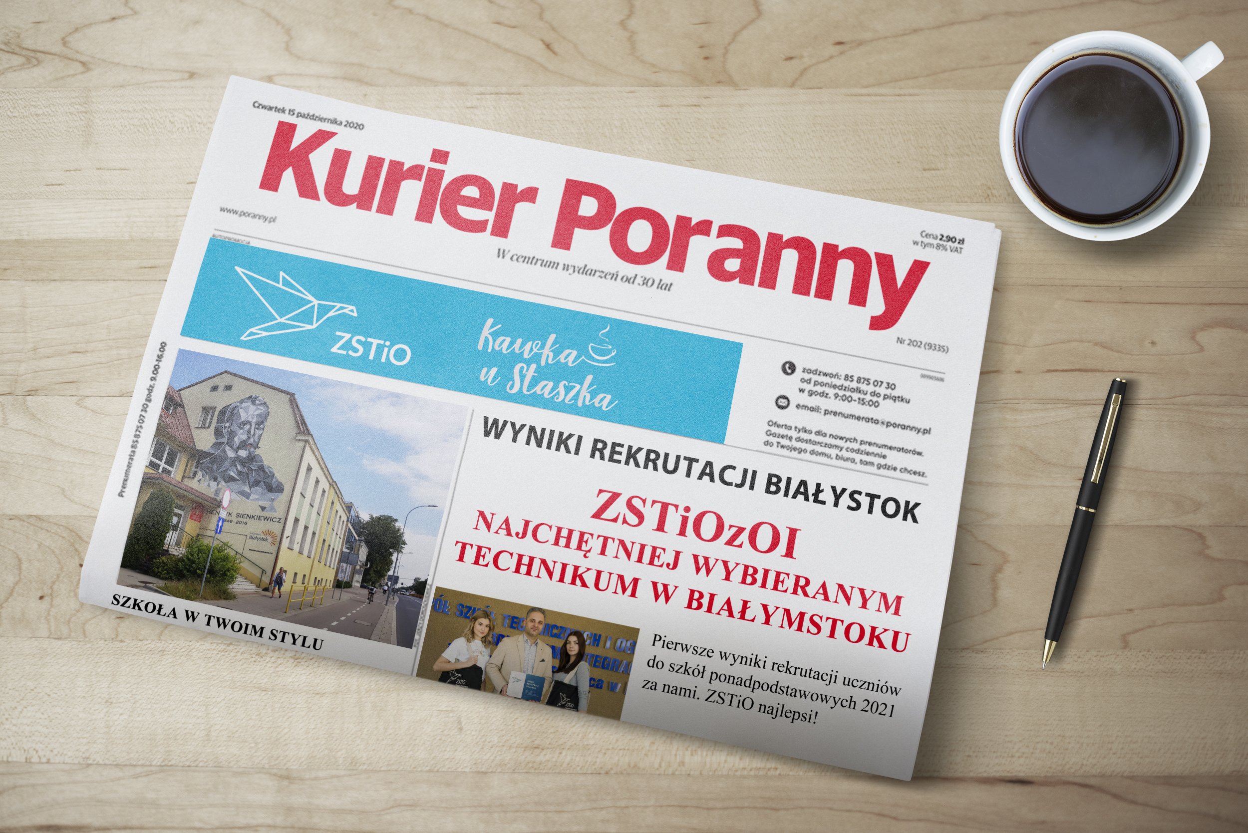 zdjęcie gazety z informacjami jak w dołączonym wpisie na stronie